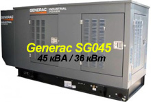 Generac SG045 мощность 45 кВт / 36 кВА
